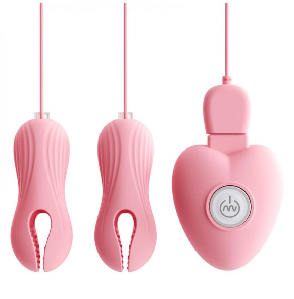 MizzZee - HeartJoy Vibrating Nipple Clamps (Chargeable - Pink) MizzZee - HeartJoy Vibrating Nipple Clamps (Chargeable - Pink)